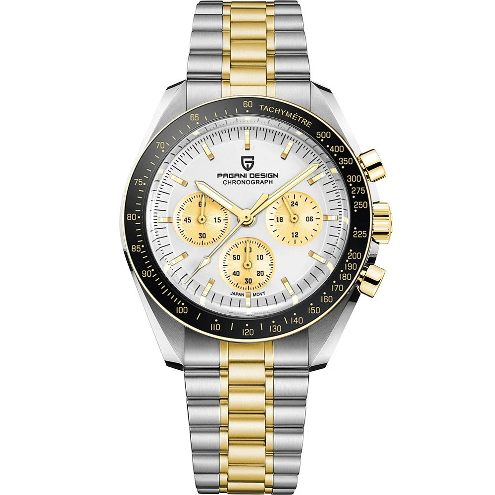 PAGANI DESIGN Moon Mens Watch Chronometer Sapphire Mirror Sports Quartz Watch For Men Waterproof Luminous Relogio Masculino 2025