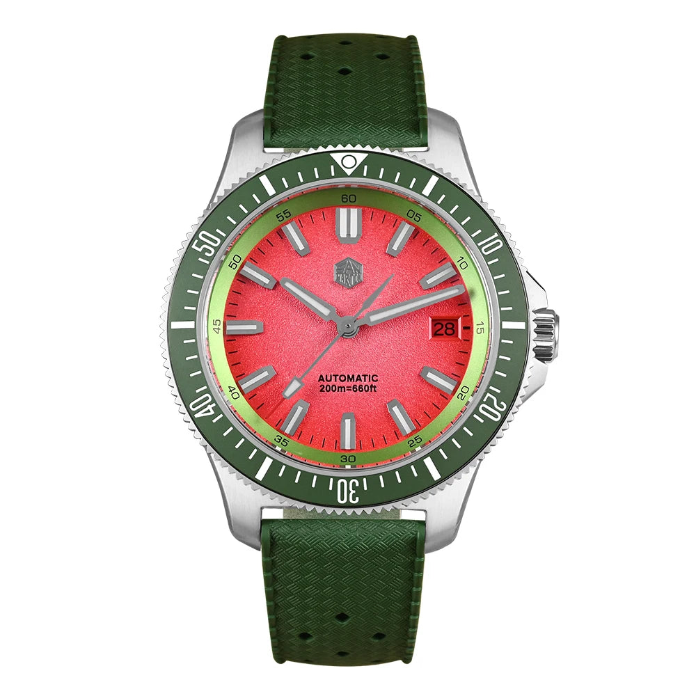 2025 San Martin New 40mm Diver Watch Stainless Steel NH35 Automatic Mechanical 200m Waterproof Men Timepiece Luminous SN0118G-B