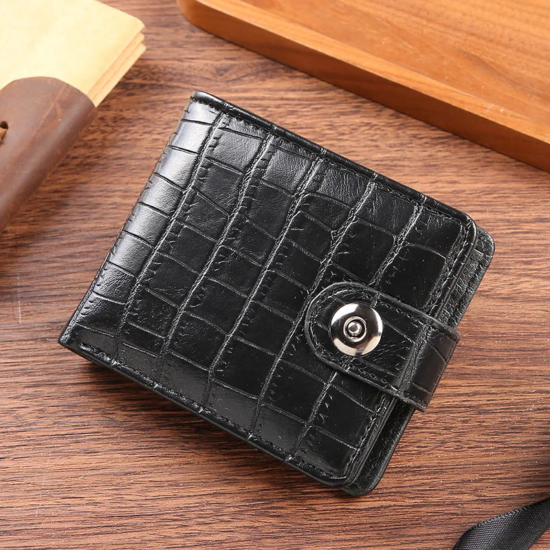 Men's PU Leather Wallets Business Card Holder Premium Short ID Holder Wallets for Man Luxury Money Bag Coin Purse Clutch