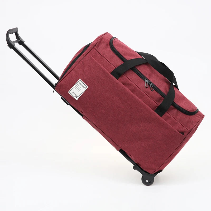 ort Trip Waterproof Travel Bag with Pull Rod And Wheels Staable Clothes Lage Bag for Busin Travel Fitn Tourism H...