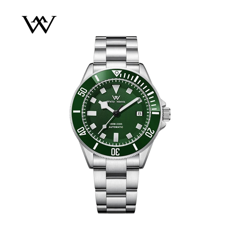 WM Watch Automatic Mechanical Watch Men Miyota8215 100M Water Resistant Business Casual Luminous Man Welly Merck Watches WM085
