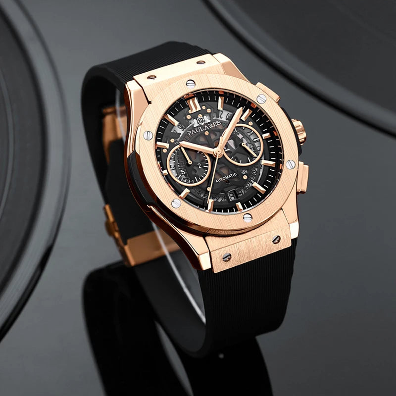 PAULAREIS P Brand Fashion Luxury Men's Quartz Watches Waterproof Luxury Watch Sport Clock Men Classic Business Wristwatch Male