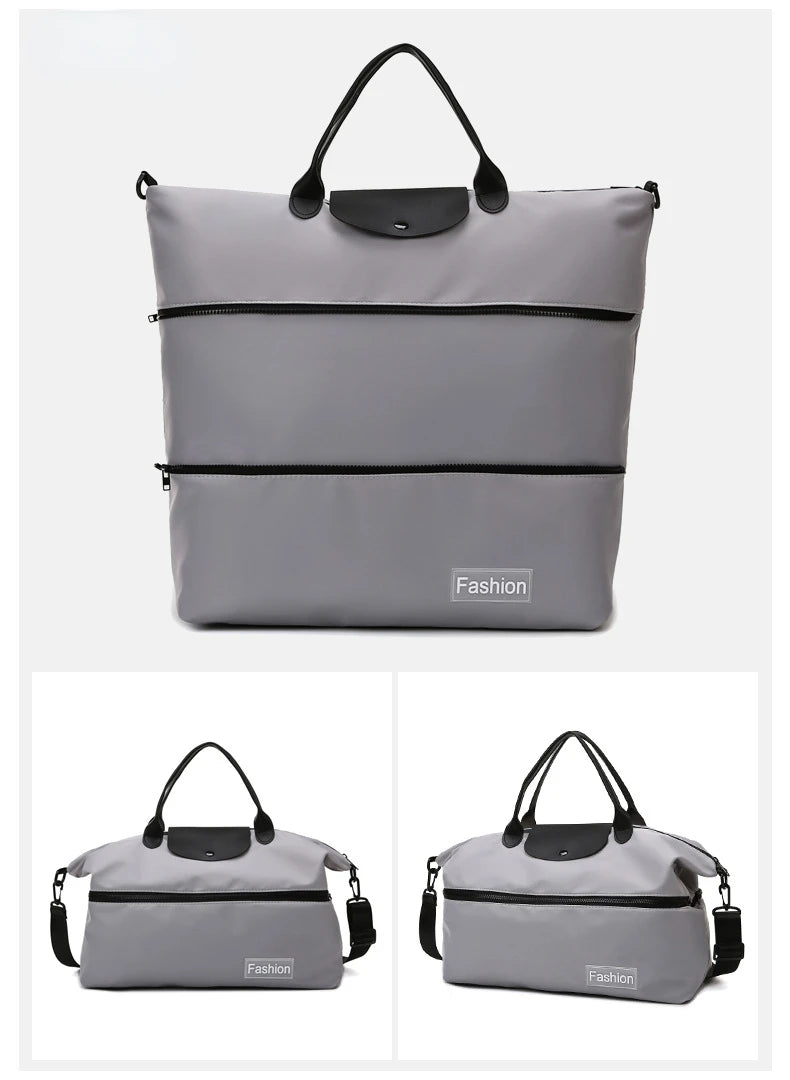 New Travel Bag Large Capacity Expandable Waterproof Sports Fitness Handbag Dry and Wet Separation Outdoor Travel Bag Storage Bag
