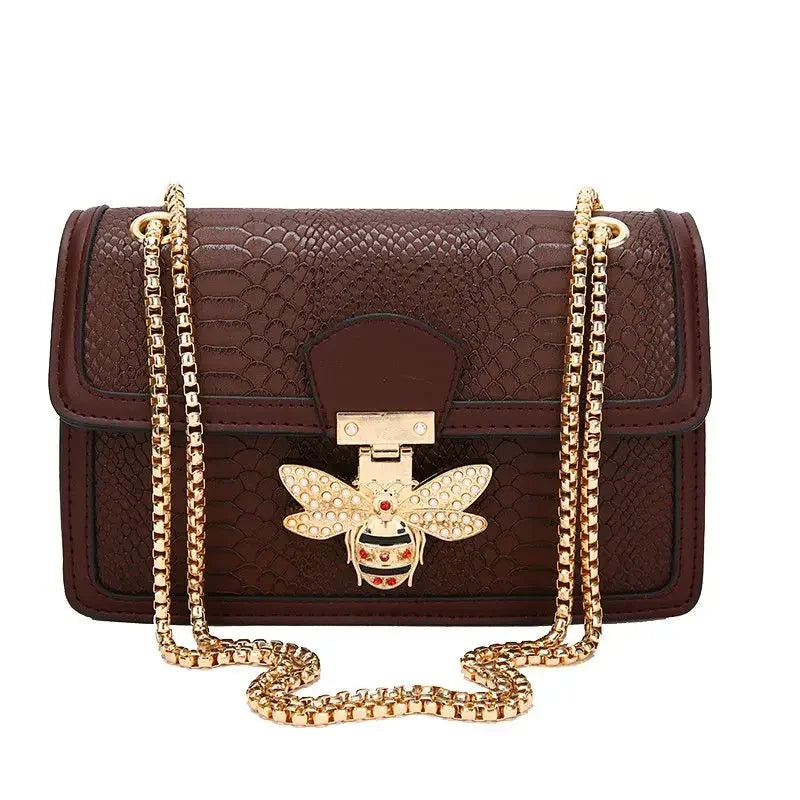 Luxury Handbags for Women Crossbody Bags Bee Lock Tote Casual Flap Purses Crocodile Print Leather Handbag Ladies Shoulder Bags