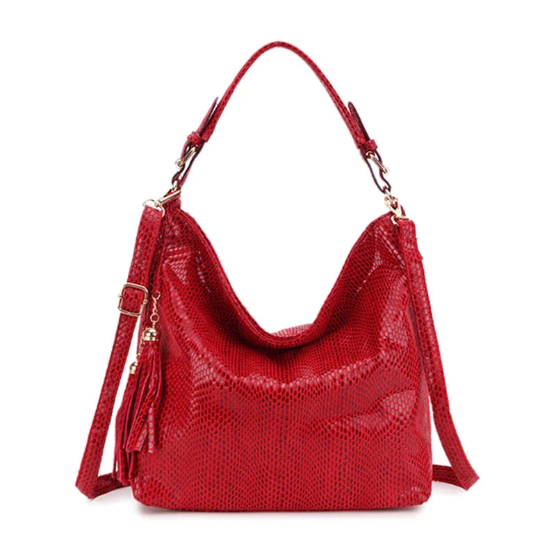 Women Shoulder Bag Girl Handbag Hobo Tassel Big Black Ladies Hand Bag Female Casual Multifunctional Crossbody Bags for Woman