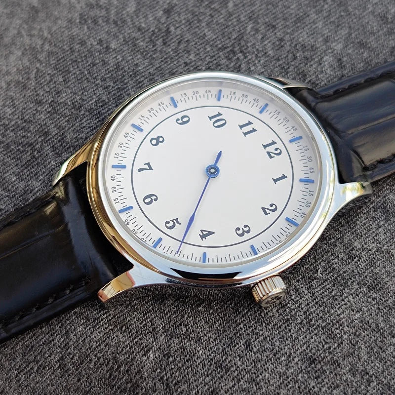 Single needle independent blue needle minimalist fashion personality sapphire mirror waterproof quartz watch for men