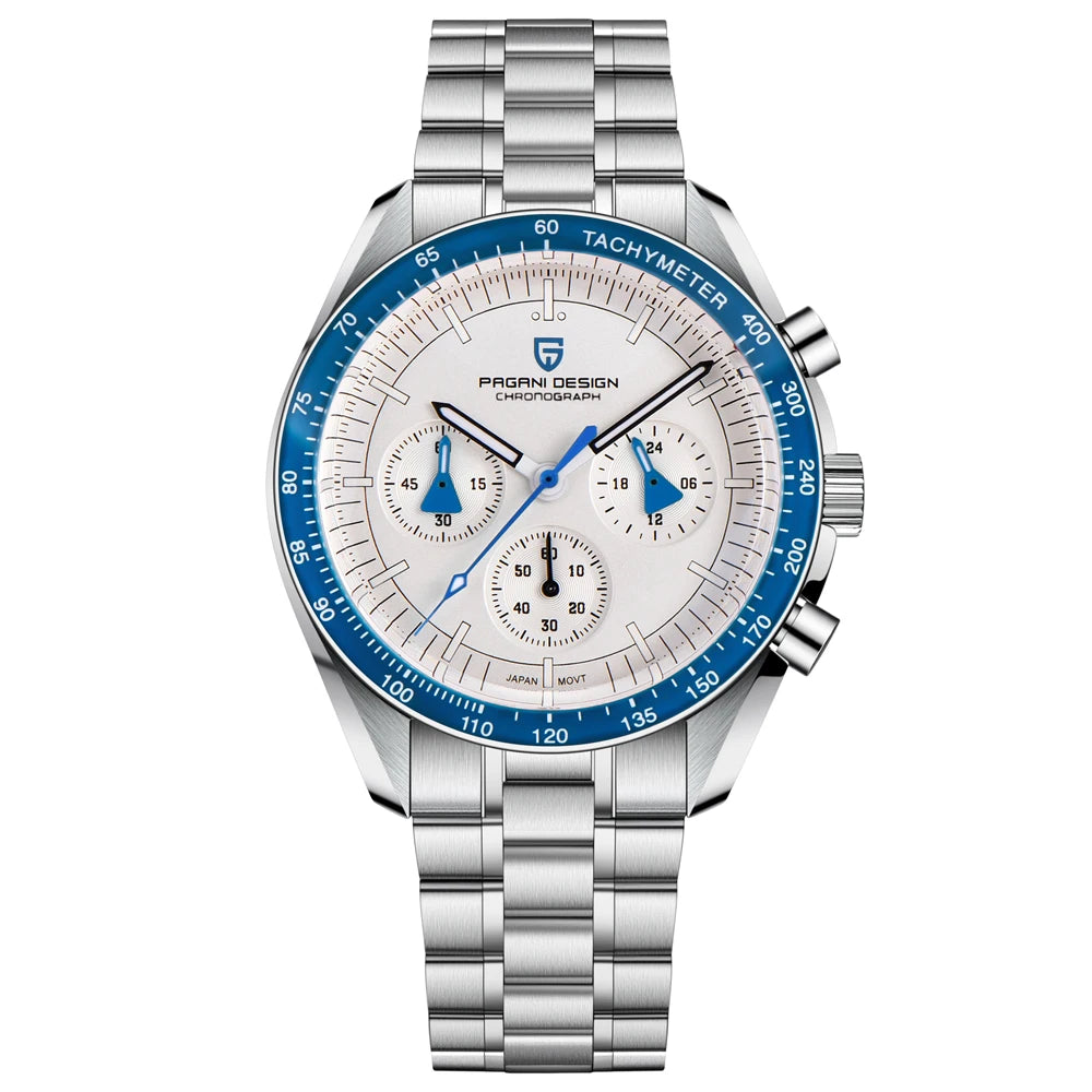 PAGANI DESIGN Moon Mens Watch Chronometer Sapphire Mirror Sports Quartz Watch For Men Waterproof Luminous Relogio Masculino 2025