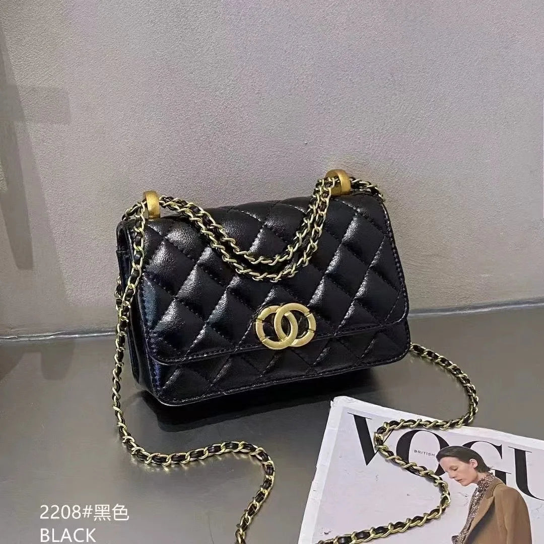 Classic Leather Handbag for Women Luxury Brand Famous Designer Elegant Shoulder Bag with Spacious Design