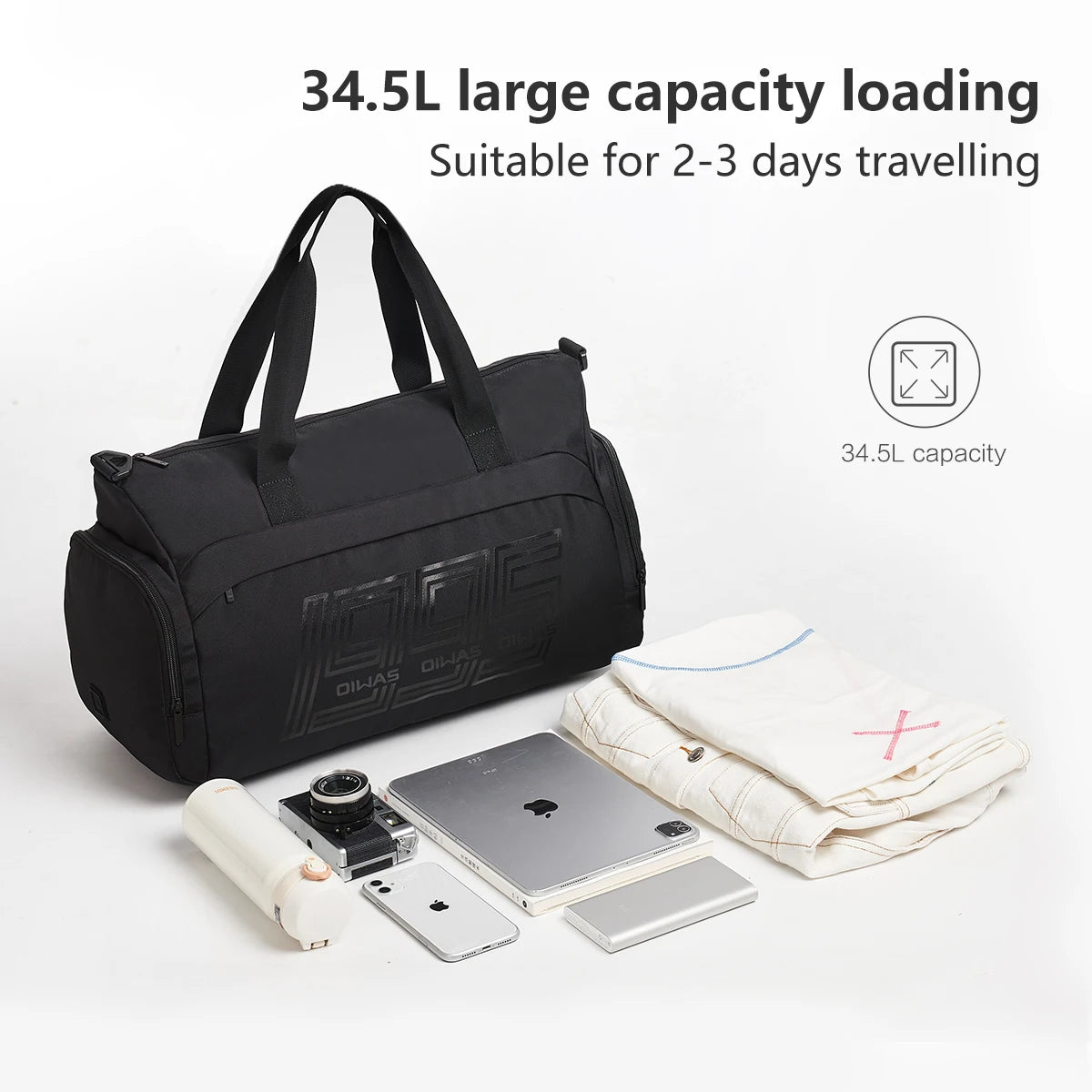 OIWAS Fashionable Travel Bag,Suitable For Carrying At Any Time For Fitness,With A Large Capacity And Sturdy Durability Unisex