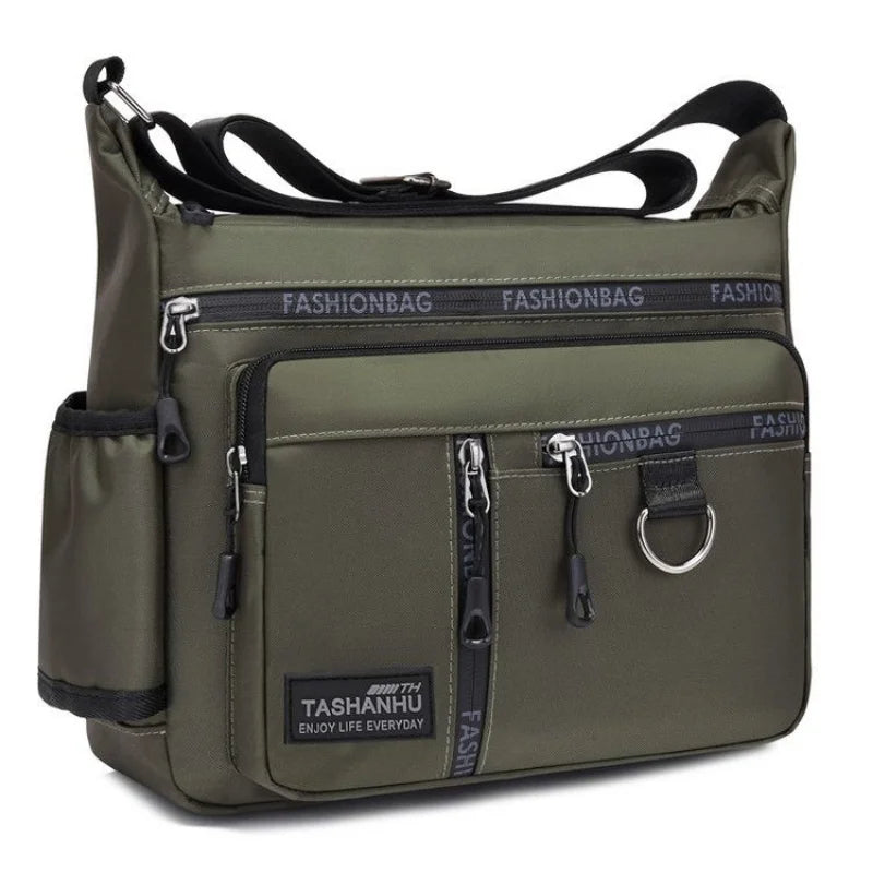 2025 New Men Bag Large-capacity Leisure Messenger Bag Waterproof Shoulder Bag Business Travel Bag Men