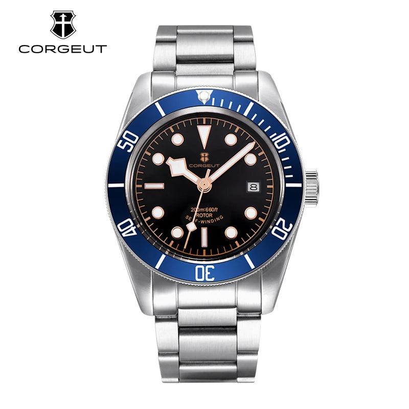 41MM Corgeut Men Mechanical Wristwatch Luxury nh35 Automatic Watches 100m waterproof Sapphire Glass Watch for Men Luminous Reloj