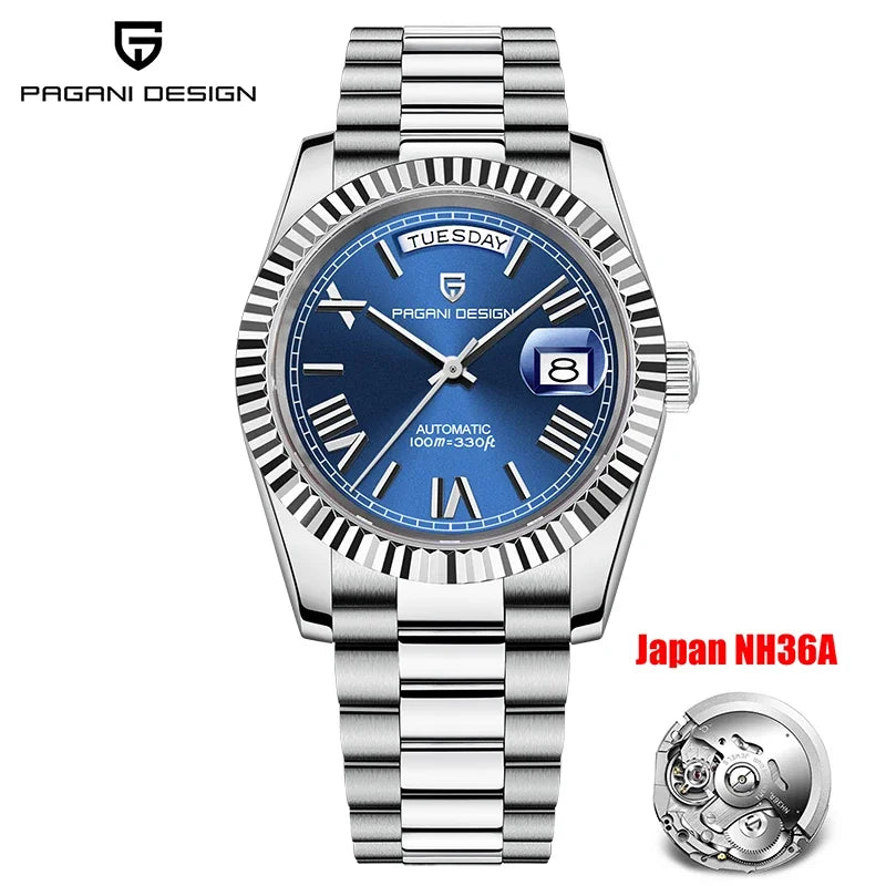 PAGANI DESIGN DD40 Men's Watches Rose Gold Luxury NH36A Mechanical Wristwatches Automatic Watch For Men Waterproof Sports Clock