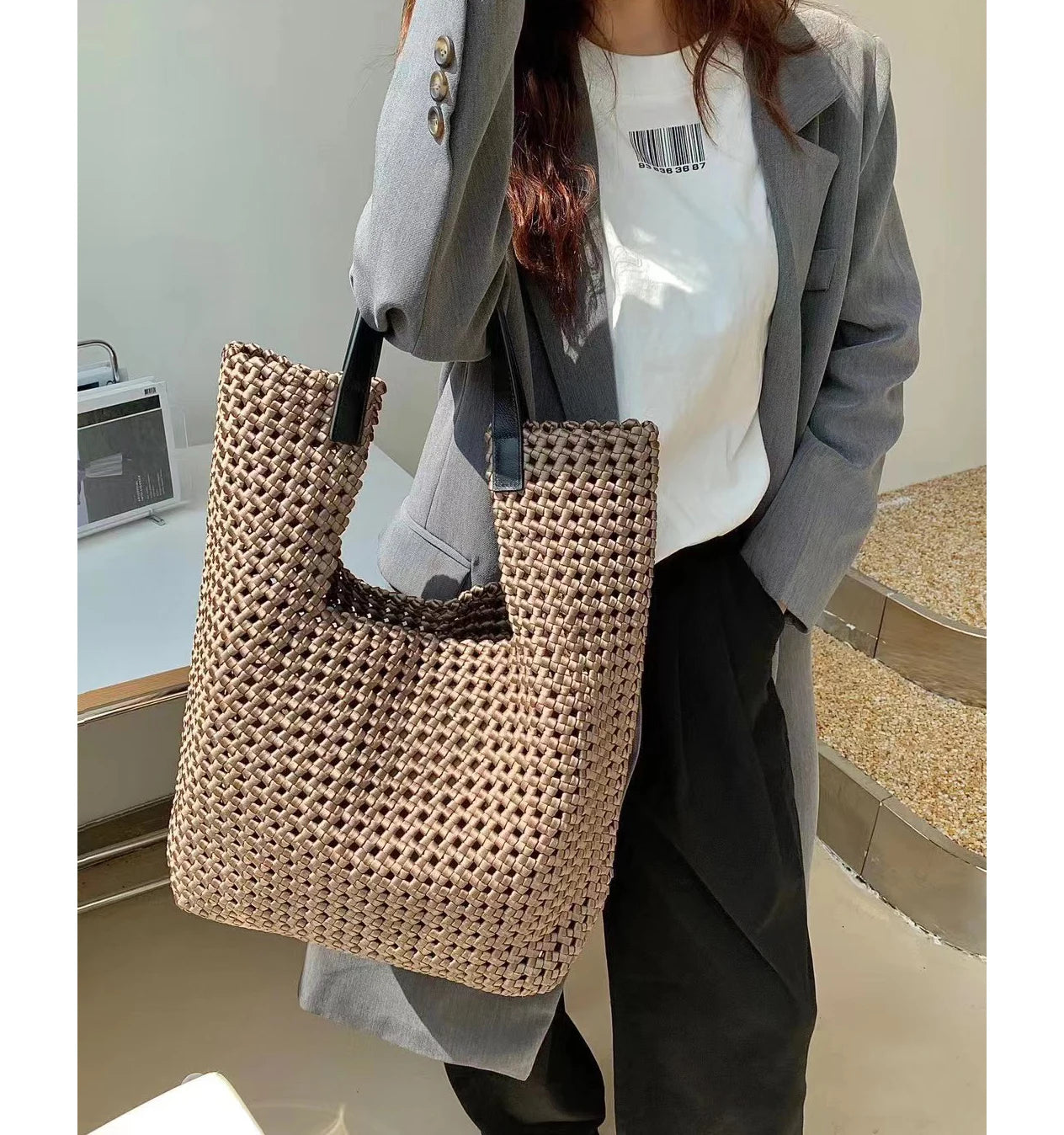 Women's handbag designer luxury bag festa bag Neoprene woven bag Large women's bag Tote bucket bags Mistress gift handbag