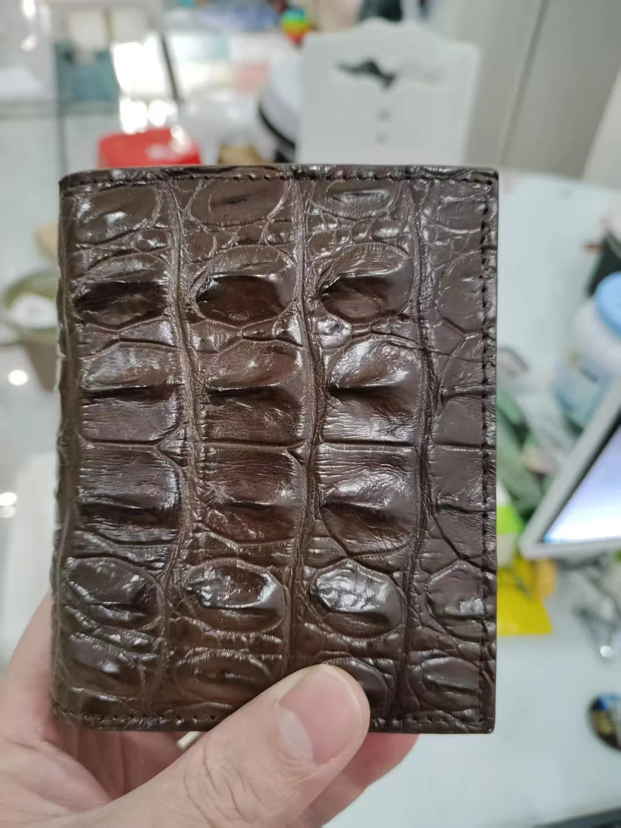 New Fashion Business Men's Alligator Wallets Crocodile Genuine Leather Short Organizer Wallet Boy Brand Luxury Card Holder Purse