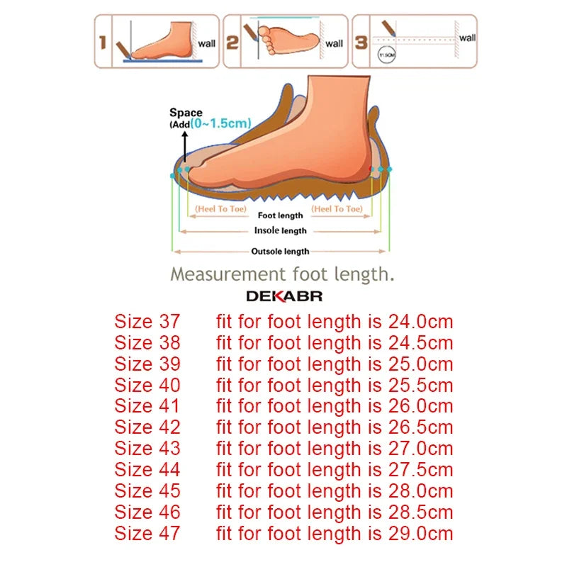DEKABR Genuine Leather Handmade Breathable Comfortable Work Men's Casual Shoes Outdoor Loafers Slip on Men Shoes Size 37-47