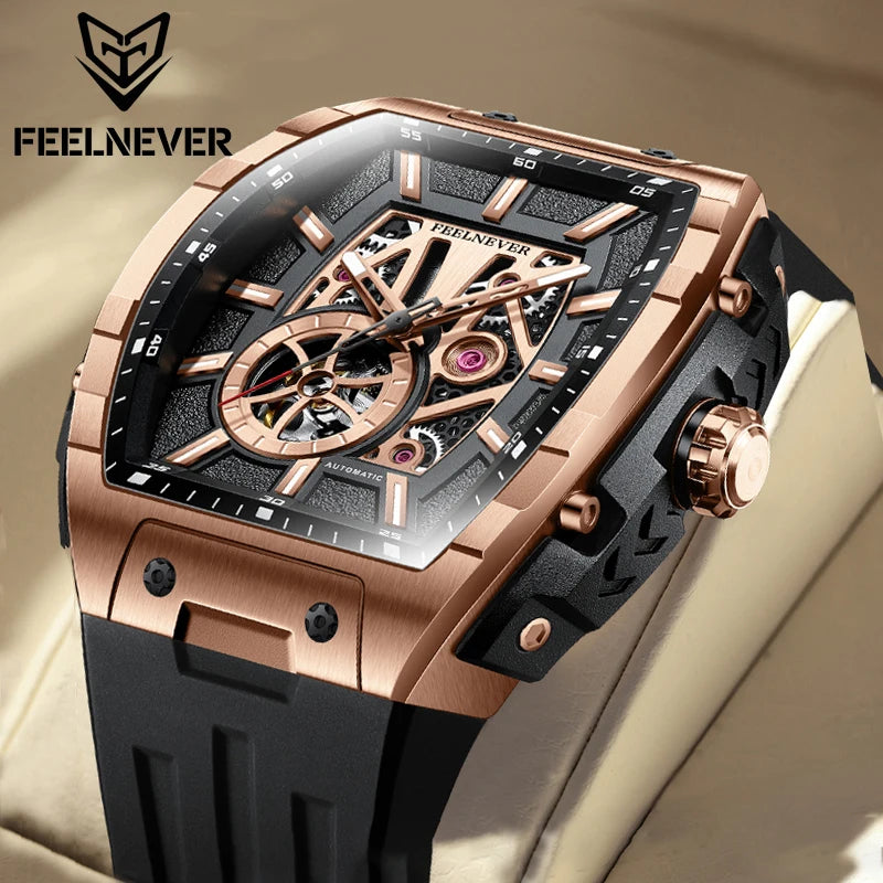 LIGE 8250 Movement Watch Men Mechanical Watches Luxury 316L Stainless Steel Sapphire Mirror Waterproof Automatic Watch for Men