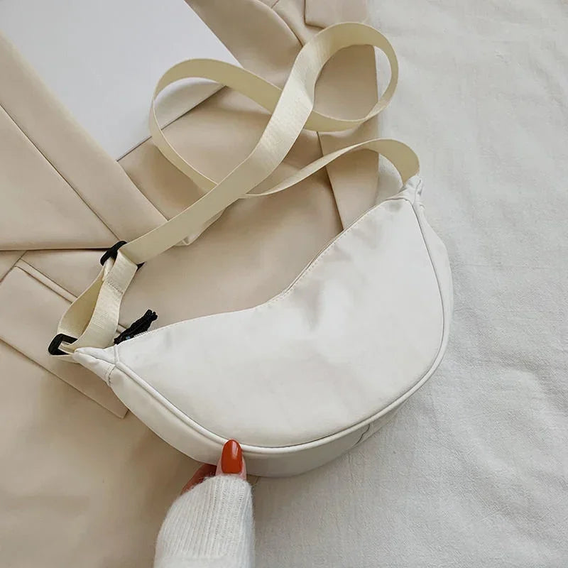 Women Shoulder Bags Women Solid Color Nylon Dumpling Messenger Bag 2024 New Trendy Lightweight Large Capacity Underarm Bag
