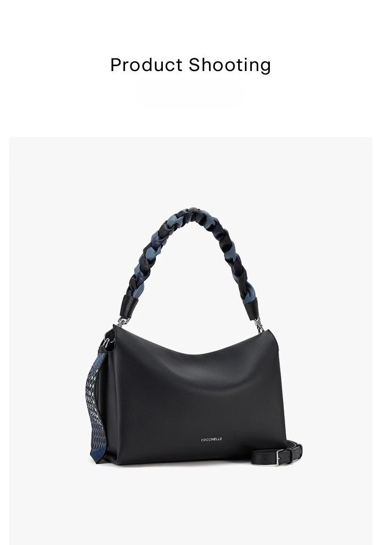 Small Handbag for Women, Elegant Shoulder Crossbody Bag, Woven Strap Ladies' Elegant Purse