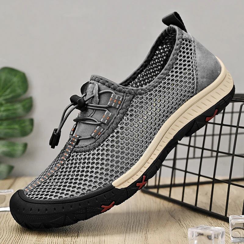 Breathable Mesh Men Sneakers outdoor Shoes for men Summer Hiking Shoes Big size 38-48 Water shoes Athletic Walking Shoes