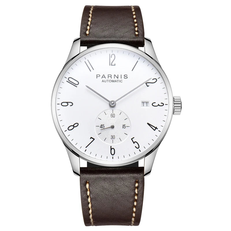 Parnis Mechanical Watches Minimalist Watch for Men Wristwatch Luxury Waterproof Automatic hombre Relogio Masculino Calendar 2025