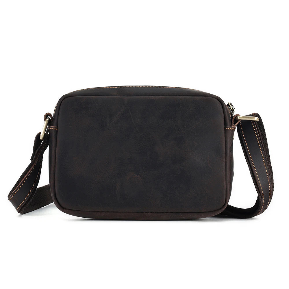 JOYIR Genuine Leather Mini Messenger Bag Travel Crossbody Bag for Women Men Cell Phone Purse Trave Satchel Shoulder Bags