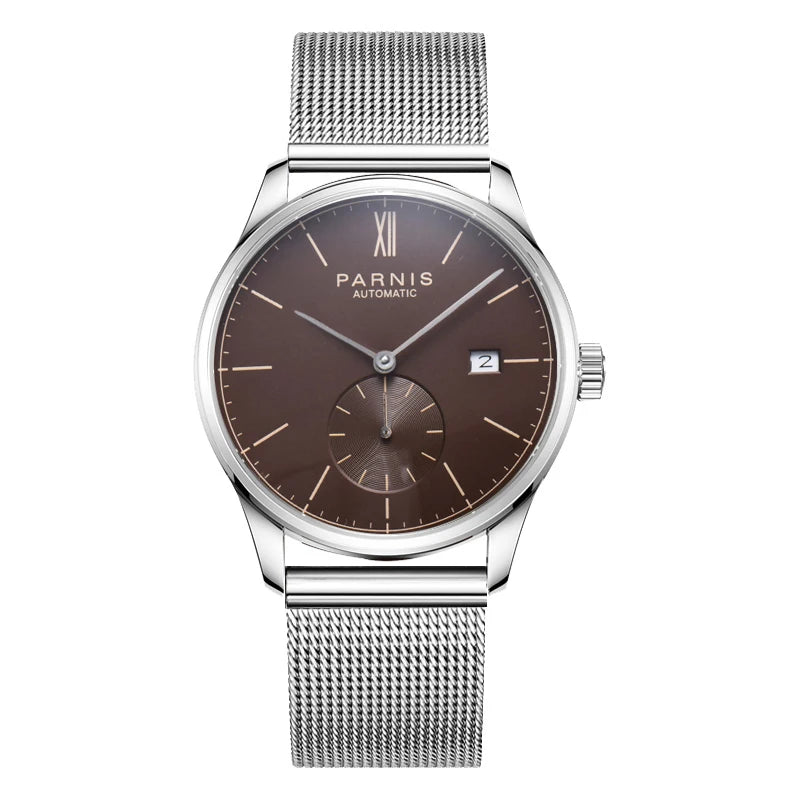 Parnis Mechanical Watches Minimalist Watch for Men Wristwatch Luxury Waterproof Automatic hombre Relogio Masculino Calendar 2025