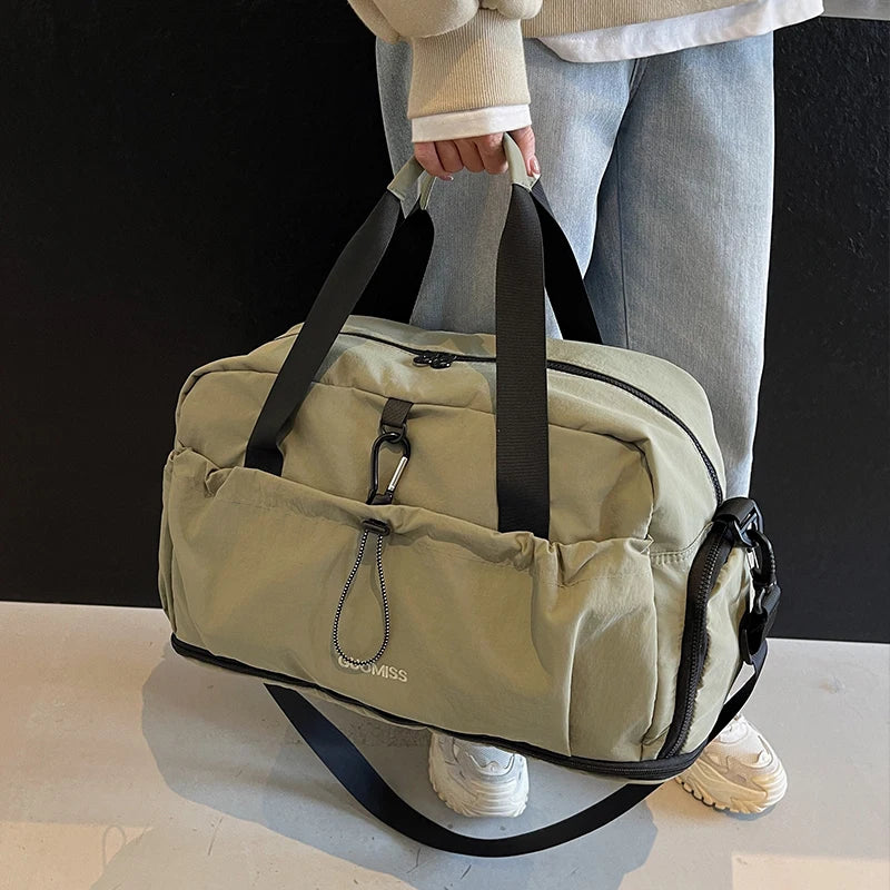 Large-capacity short-distance travel bag, lightweight, fashionable and versatile sports bag, dry and wet separation travel bag