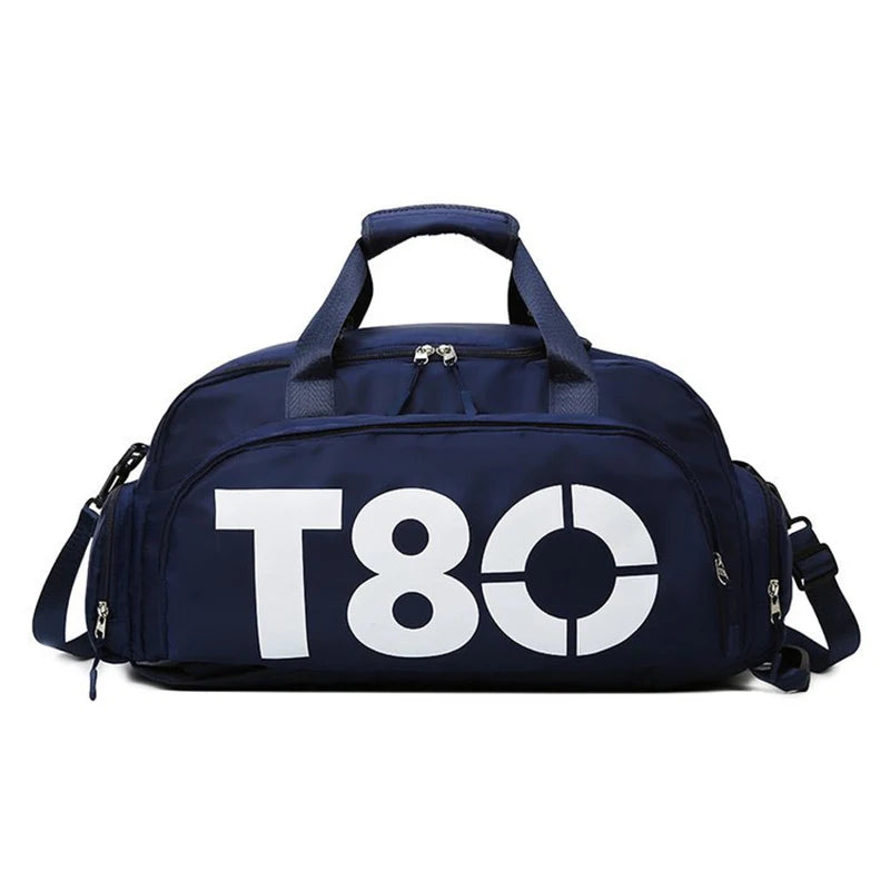 Women's Handbag T80 Gym Sports Backpack for Man Hand Bag Fitness Travel Tote Shoe Shoulder Duffle Crossbody Portable Boston Bag