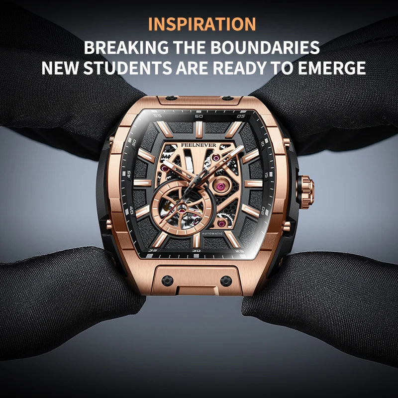 LIGE 8250 Movement Watch Men Mechanical Watches Luxury 316L Stainless Steel Sapphire Mirror Waterproof Automatic Watch for Men