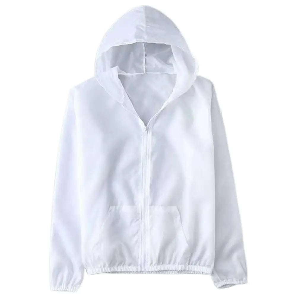 Women Men Sun Jacket Breathable Long Sleeve Zipper Coat Anti UV Sunscreen Windbreaker Hiking Jacket Sports Jacket