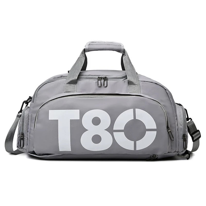 Women's Handbag T80 Gym Sports Backpack for Man Hand Bag Fitness Travel Tote Shoe Shoulder Duffle Crossbody Portable Boston Bag