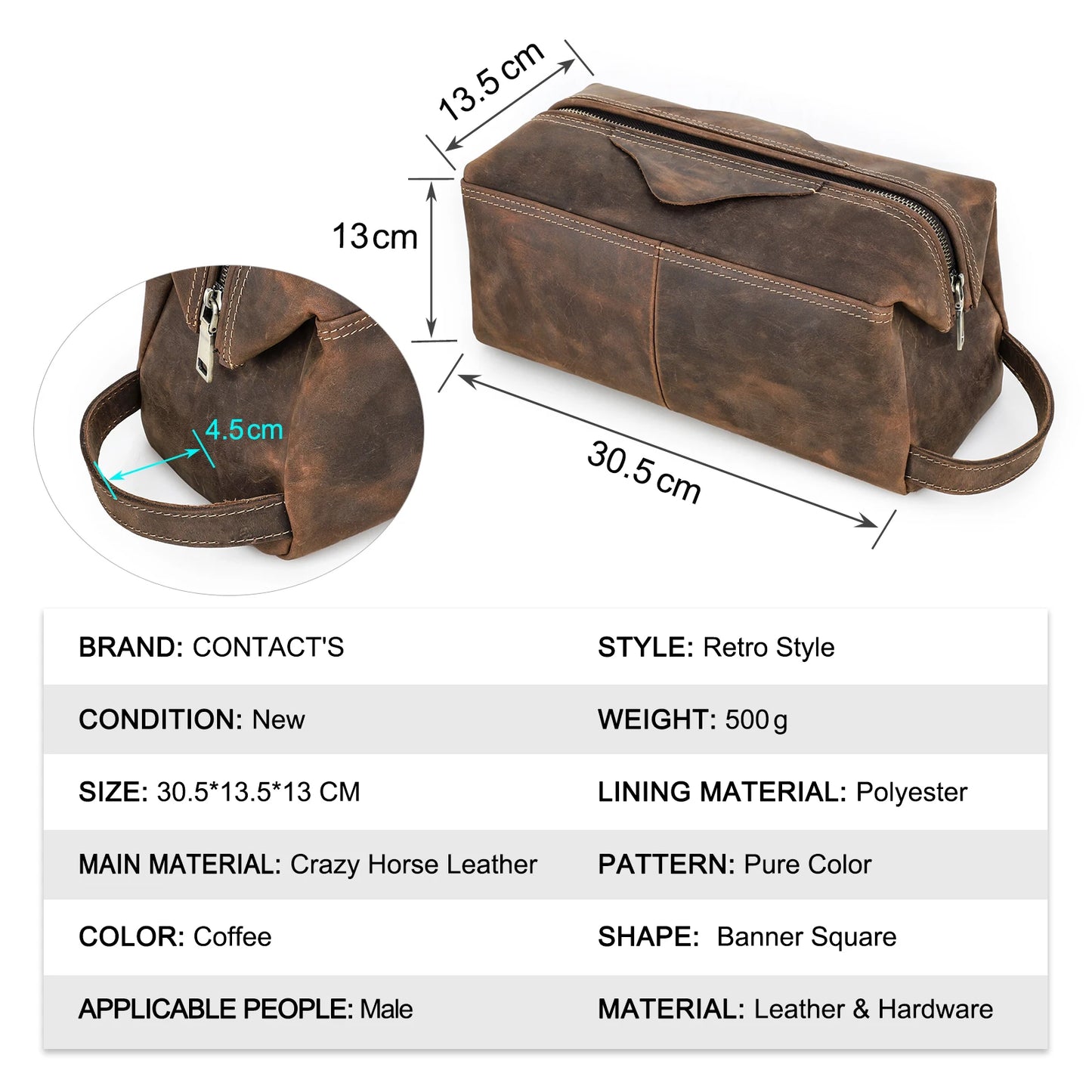 CONTACT'S Genuine Leather Clutch Bags for Men Large Capacity Tote Handbag Men's Bag Cosmetic Bag Male Travel Bag Clutches Wallet