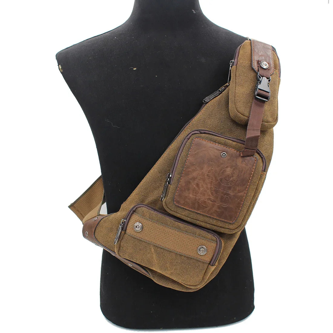 Men Sling Chest Bag Cross Body Backpack Riding Male Travel Climb Outdoor Sports Canvas One Shoulder Messenger Bag