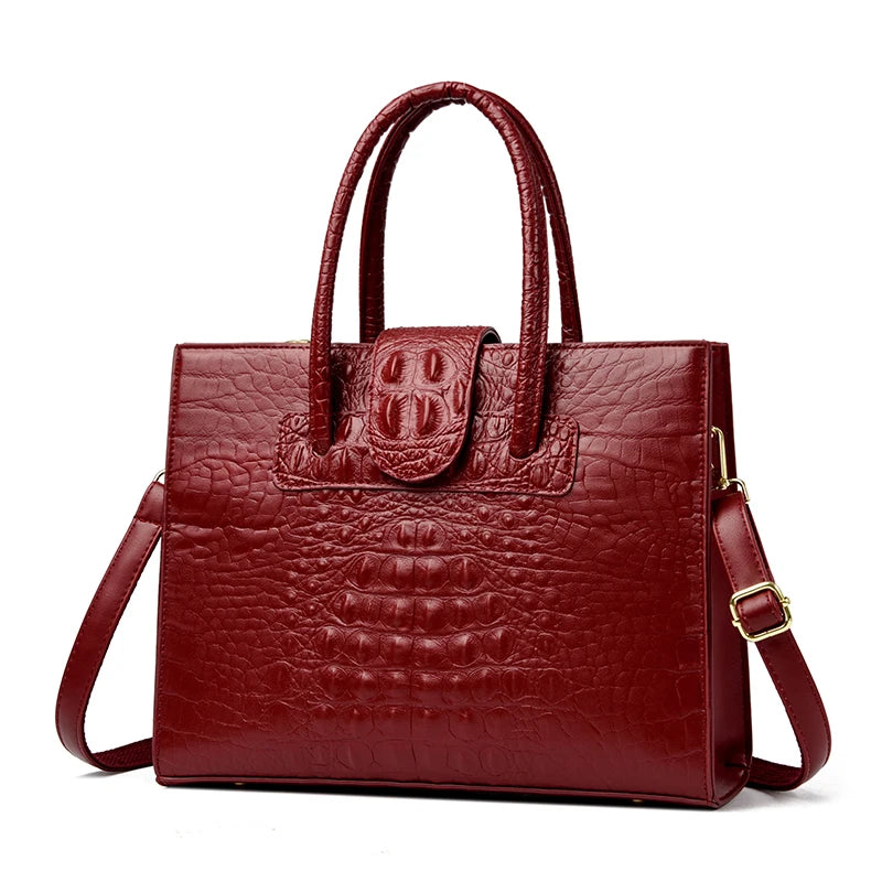 Women's crocodile PU Leather Handbags Ladies Large Tote Bag Female Shoulder Bags Bolsas Femininas Fashion Crossbody Bags Purse