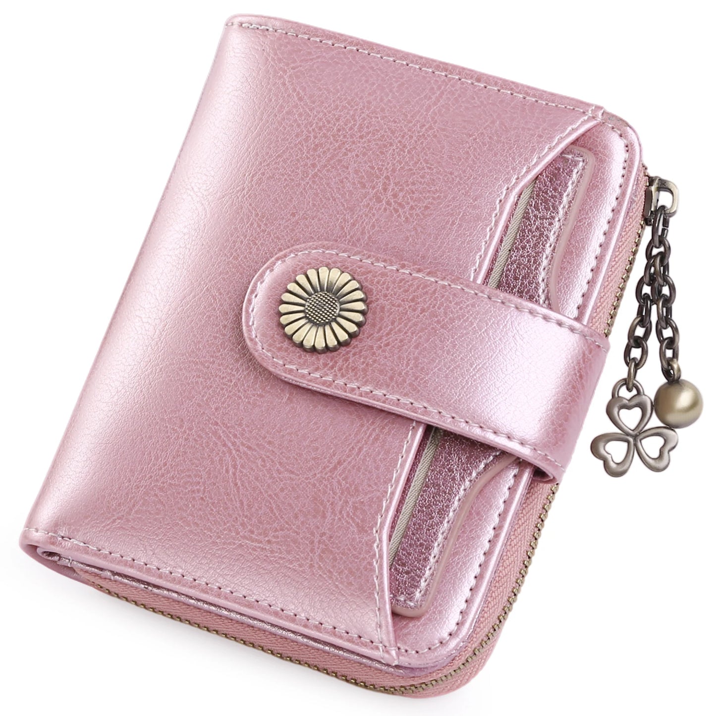 High Quality Women's Genuine Leather Wallet Female RFID Anti Theft Card Holder Coin Purse Wallets for Women Clutch Bag