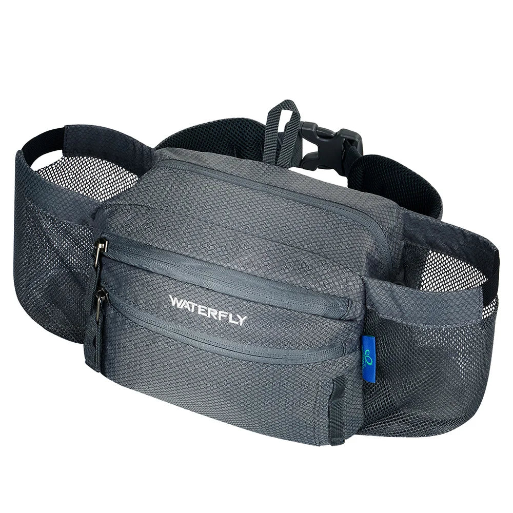 WATERFLY Fanny Pack Waist Bag Waist Pack For Women Men With Two Water Bottle Holder Hiking Fanny Pack For DogWalking Cycling