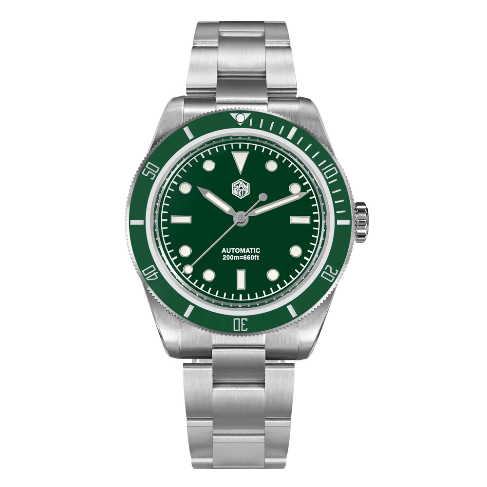 San Martin SN004 Upgraded 38mm 6200 Diver Watch for Men 6200 NH35 Automatic Mechanical Watches Luxury Sapphire Waterproof 200m
