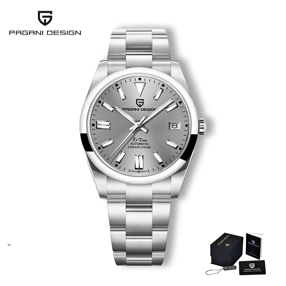 2024 PAGANI Design New 39mmMen's Mechanical Watches NH35 Automatic Watch Sapphire Stainless Steel 20Bar Waterproof Reloj Hombre