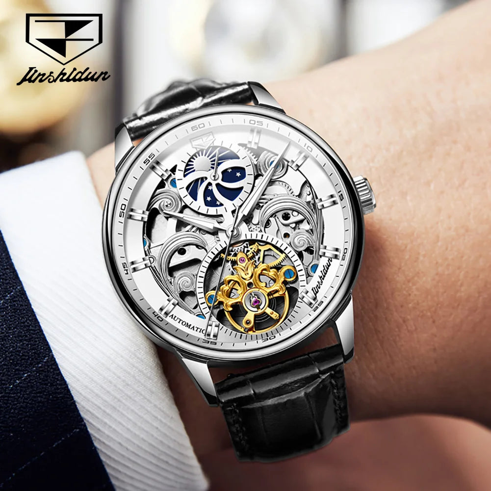 JSDUN Best Selling Original Waterproof Wrist Watch for Men Multifunction Luxury Business Fashion Mechanical Automatic Man Watch