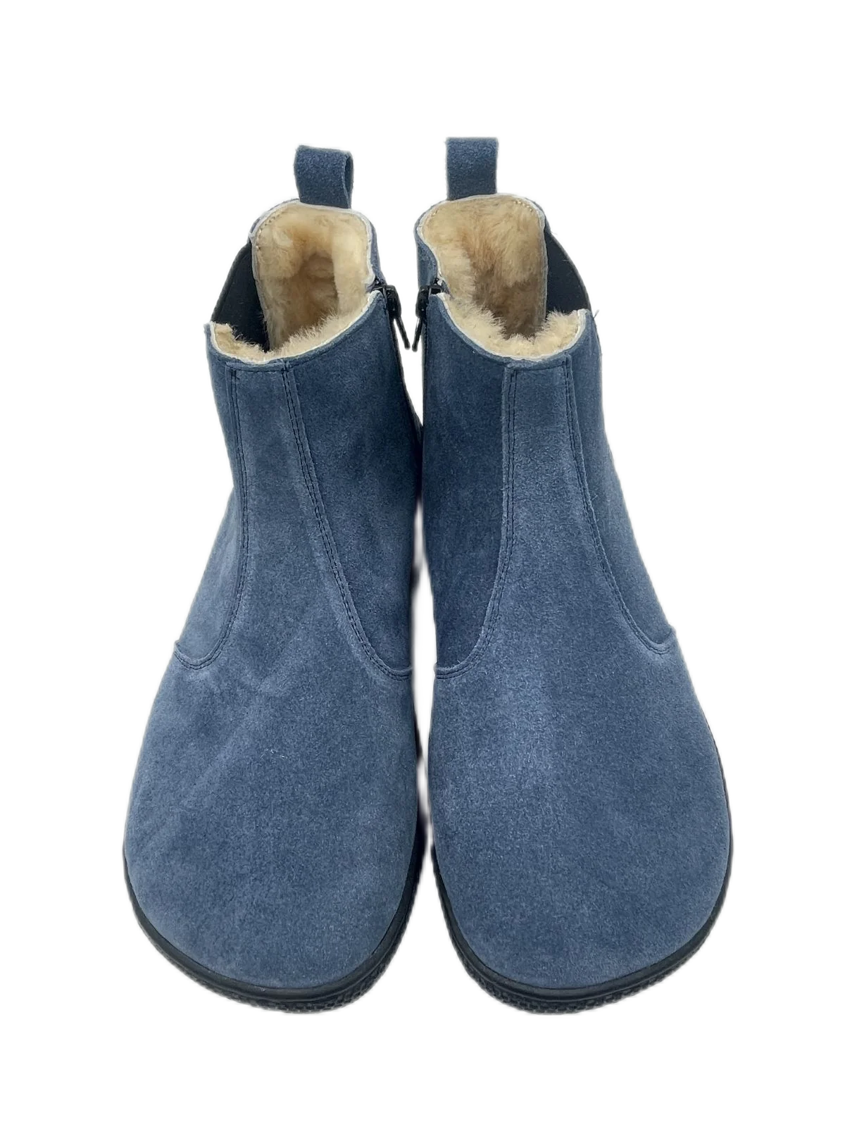 Tipsietoes Chelsea Barefoot Genuine Leather Winter Boots With Warm Real Natural Fur Linning And Insole For Women Zero Drop Sole