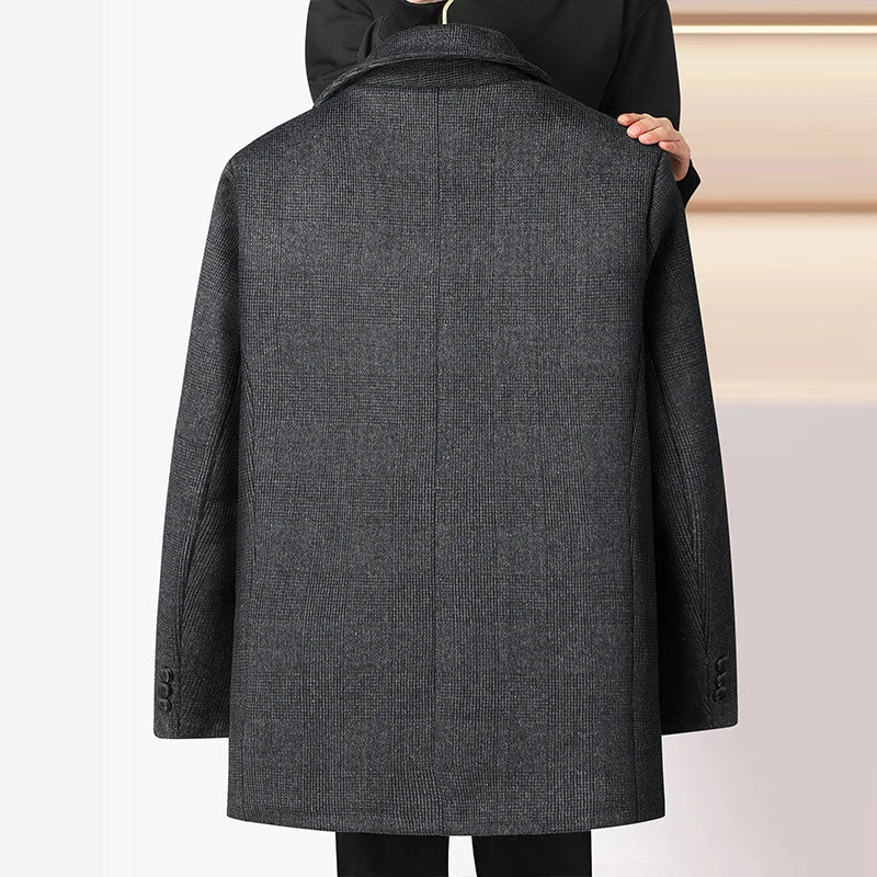 2023 new arrival winter jacket men fashion Woolen Coat Men's Casual Wool thicken warm trench coat Men Dress Jacket Size M-4XL