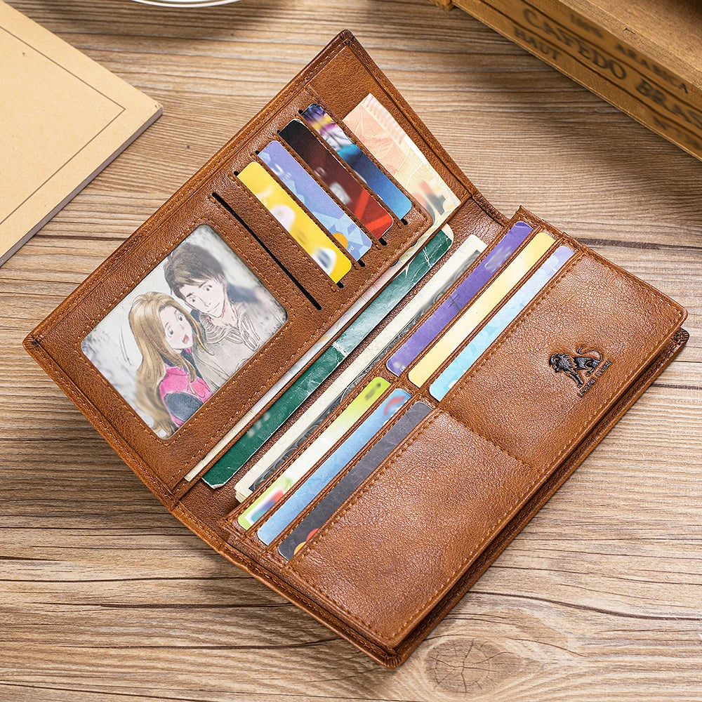 Neutral Wallet Multi-Card Slot Genuine Leather with Album Position Coin Slot Design Durable Money Holder for Men And Women