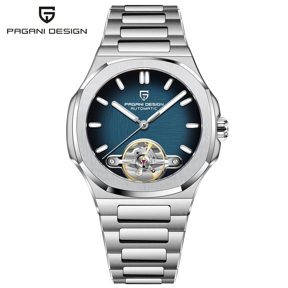 2025 New PAGANI DESIGN Rose Gold Men's Watches Tourbillon Mechanical Wristwatches Luxury Automatic Watch Men AR Sapphire Mirror