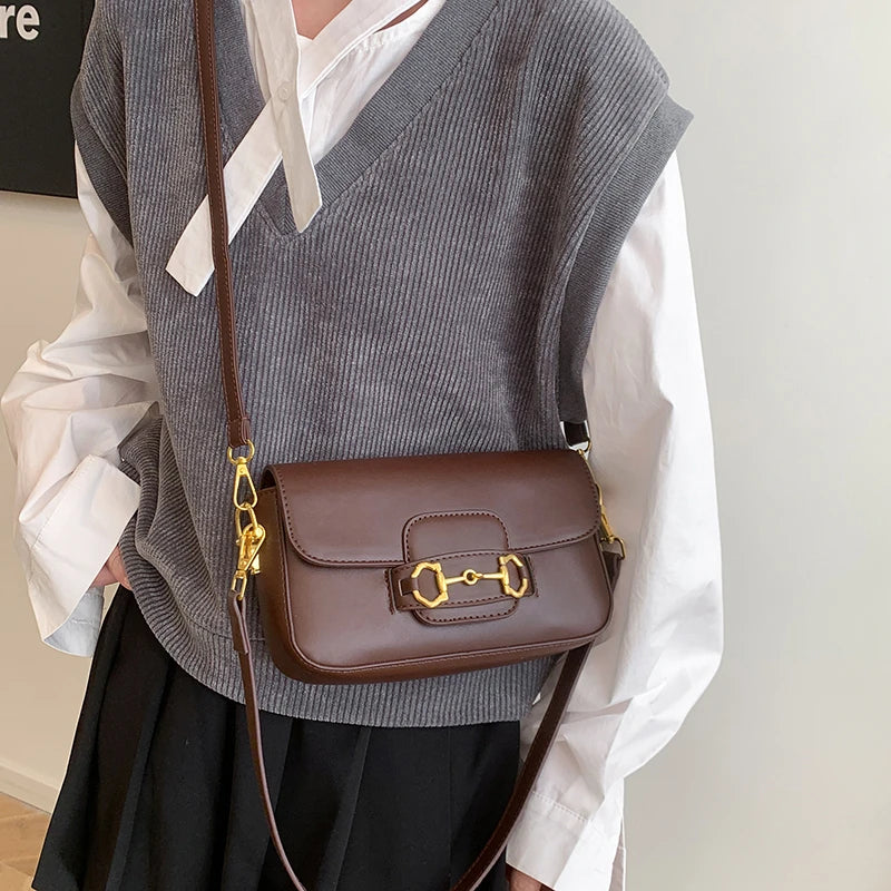 Elegant Leather Handbag For Women - Designer Crossbody Shoulder Bag Ladies Tote Premium Messenger Purse