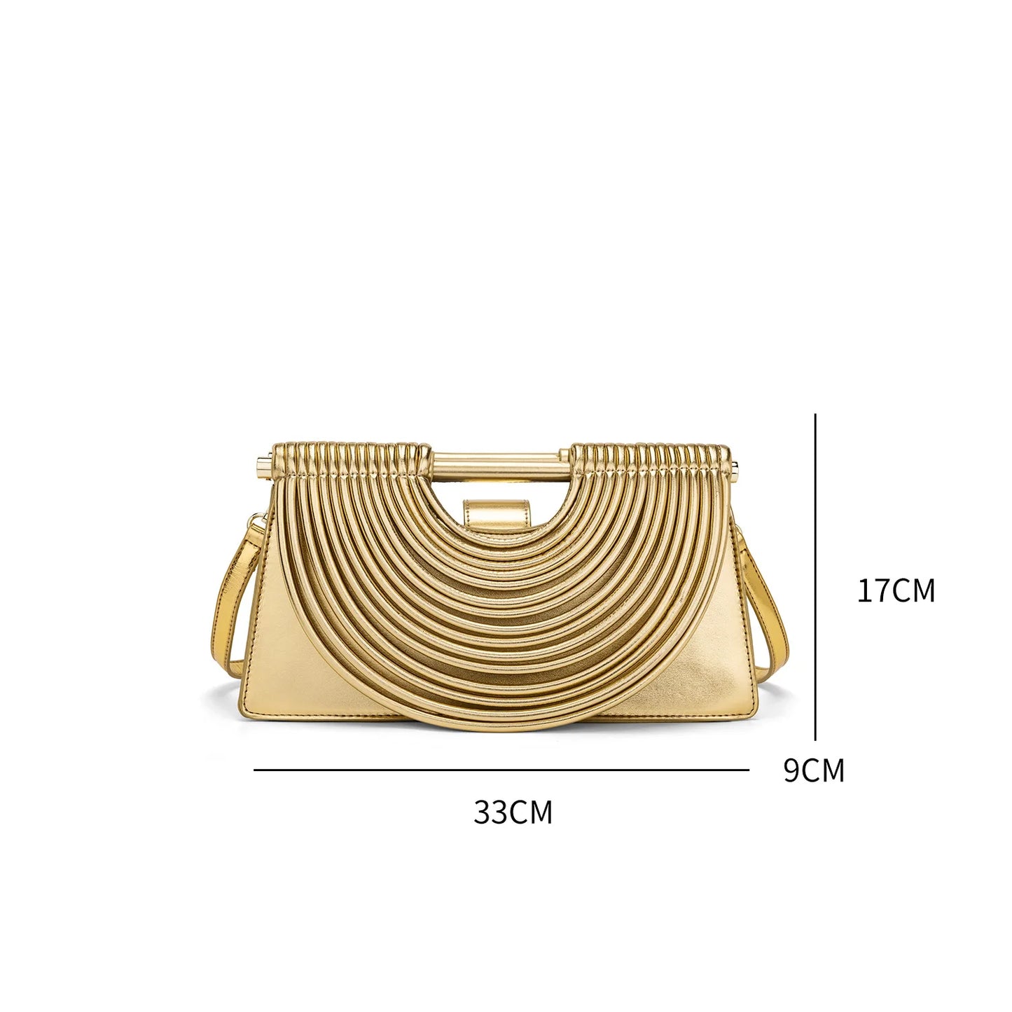 Handbags for Women 2025 New Gold Luxury Designer Soft Pu Leather Messenger Bags Single Shoulder Bags