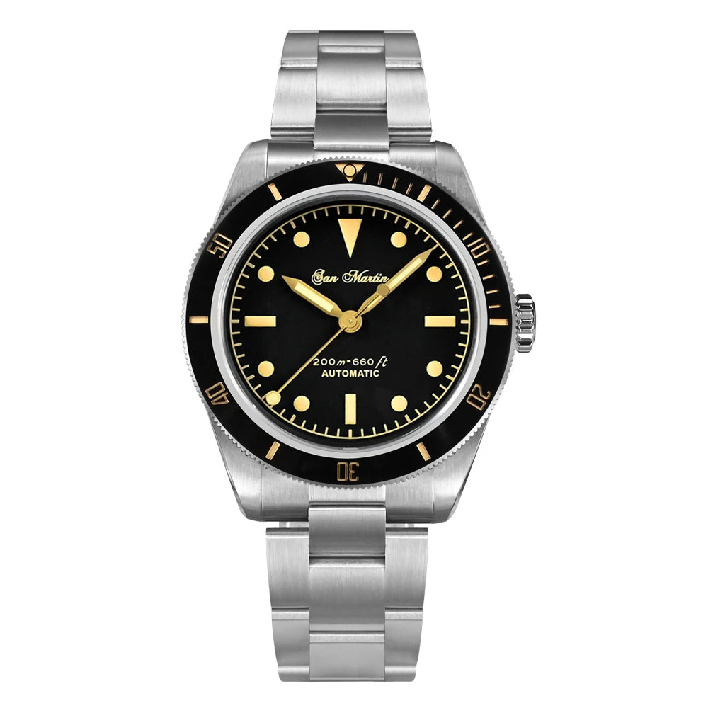 San Martin SN004 Upgraded 38mm 6200 Diver Watch for Men 6200 NH35 Automatic Mechanical Watches Luxury Sapphire Waterproof 200m