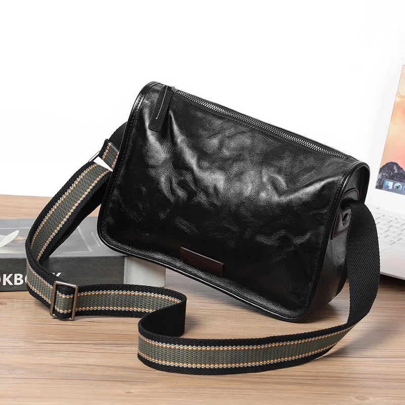 New Design Men Bag Luxury boys Crossbody Bag First Layer Cowhide Leather Shoulder Bags Fashion Flap Messenger Bag Quality
