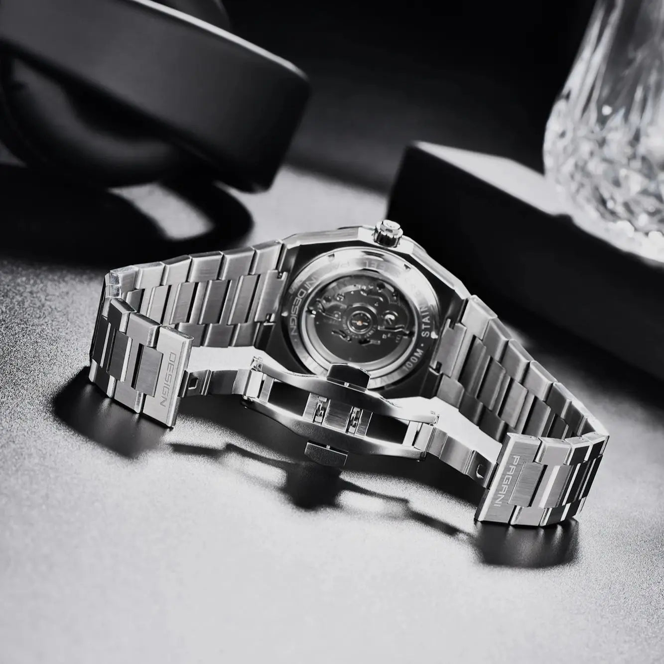 PAGANI DESIGN-Automatic Mechanical Watches for Men, Sapphire Glass AR Coating, Stainless Steel Clock, 40mm, YN55