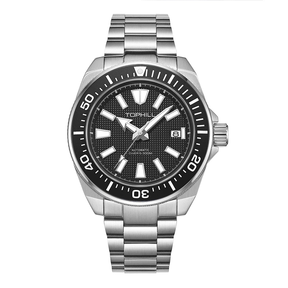 TOPHILL Men's Automatic Watches Men Dive Watch 300m Waterproof Mechanical Wristwatch NH35 Super Luminous Clocks Sapphire Mirror