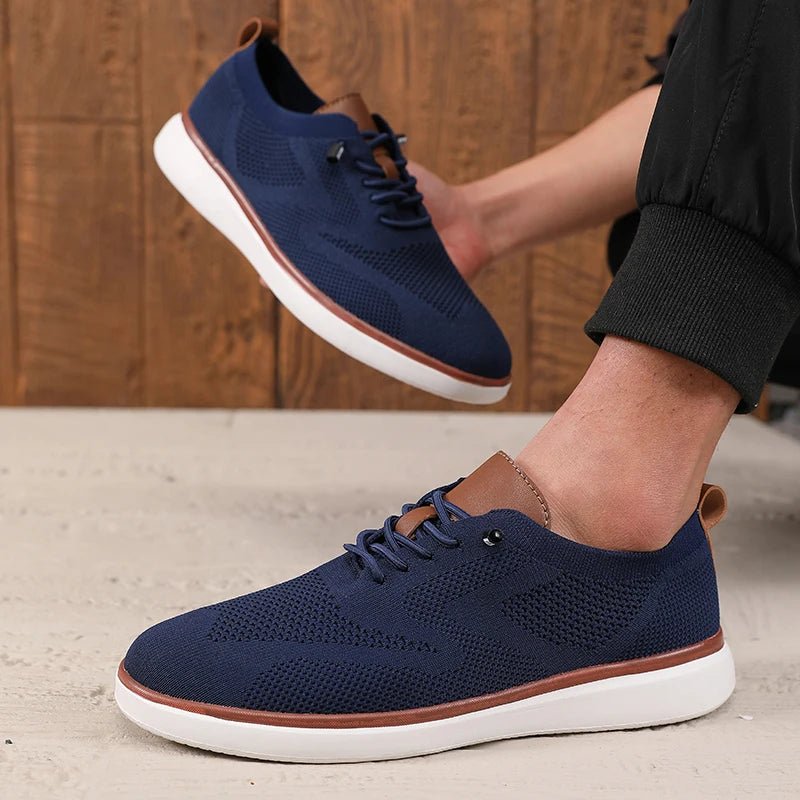 Comfortable Men's Shoes Lightweight Breathable Mesh Fabric High Quality Trendy Shoes Outdoor Commuting Versatile Hiking Shoes